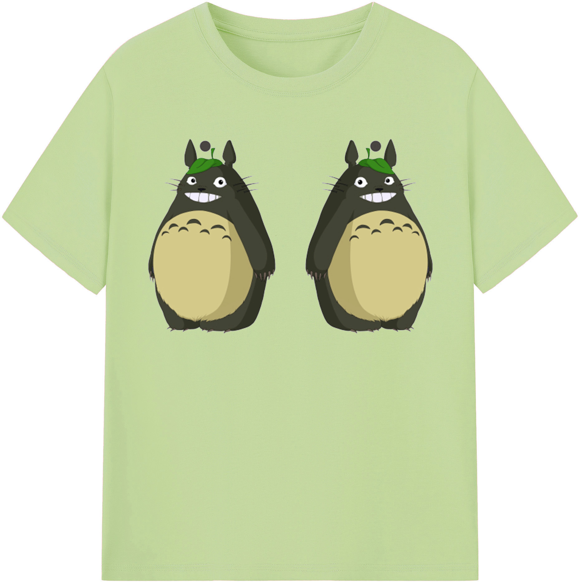 （画像用） となりのトトロ 草壁メイ 草壁サツキ My Neighbor Totoro Satsuki Kusakabe Mei Kusakabe 綿100％半袖Tシャツ（フロントプリント）
